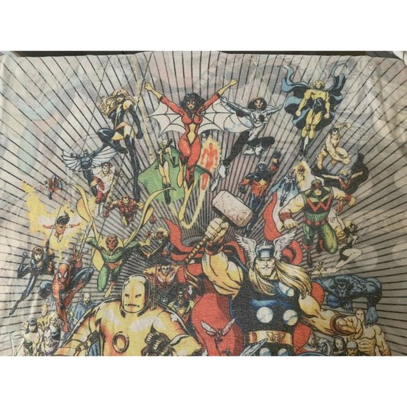 Vtg Universal Studios‎ Men’s Sz M Marvel Universe Hulk Thor Spider Man T-Shirt - Picture 7 of 12